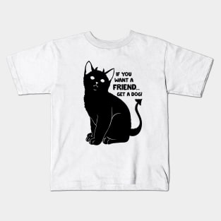 Humor and evil cat Kids T-Shirt